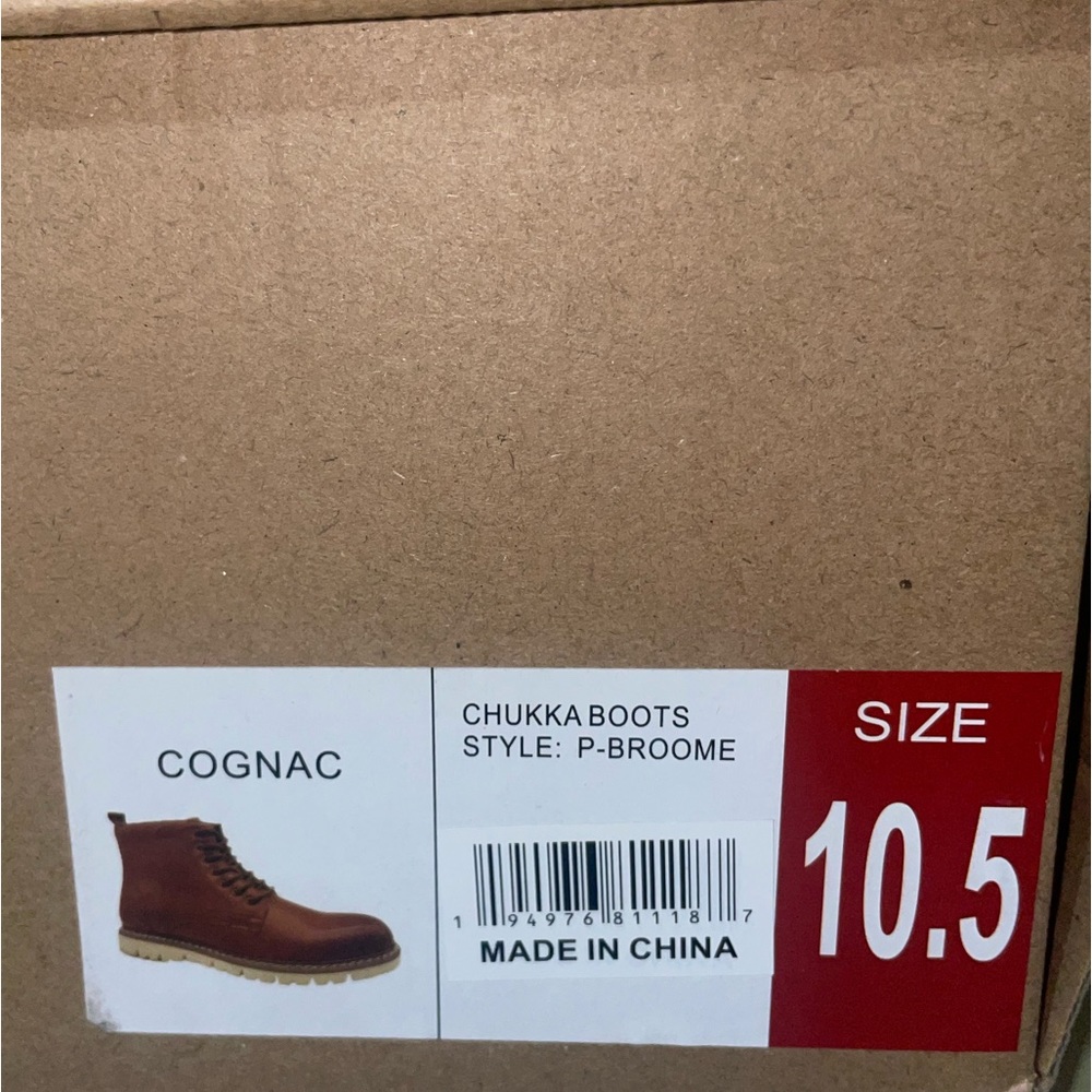 Steve Madden Broome Chukka Men’s Cognac Leather Boots Size 9 Brown Lace P-BROOME - Picture 11 of 13